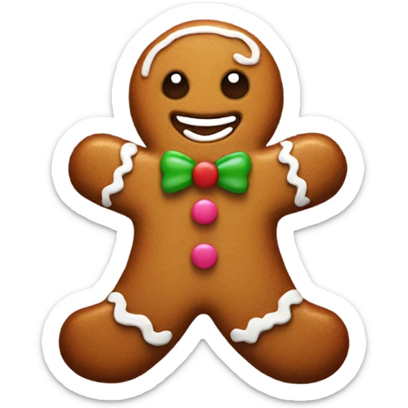 gingerbread man sticker