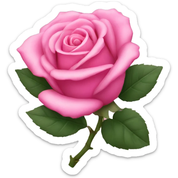 Pink rose sticker