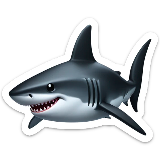 Shark with a top hat sticker