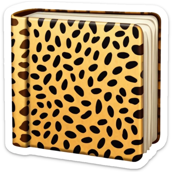 📕leopard print book sticker