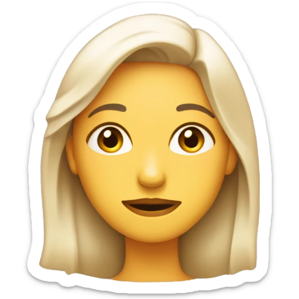 un visage féminin exprimant plusieurs émotions : heureuse, amoureuse, ennuyée, triste, blasée. sticker