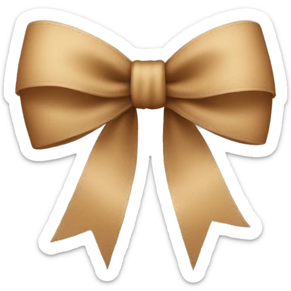 Light brown bow sticker