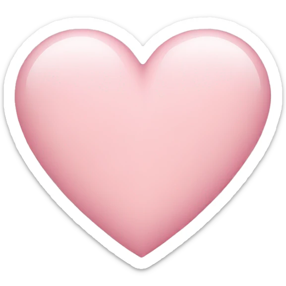 Light pink heart sticker