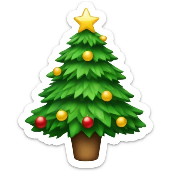 Christmas tree sticker