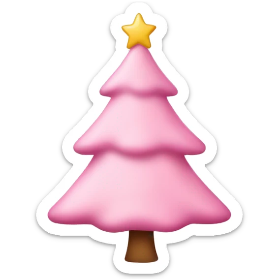 Light Pink Christmas tree sticker