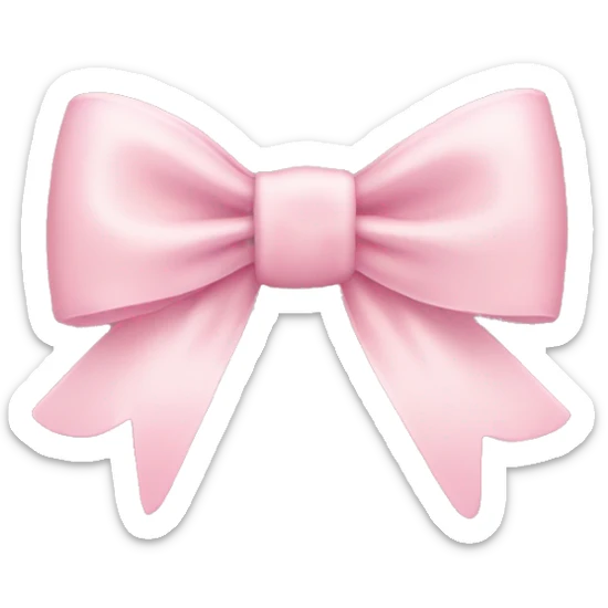 Light pink bow sticker