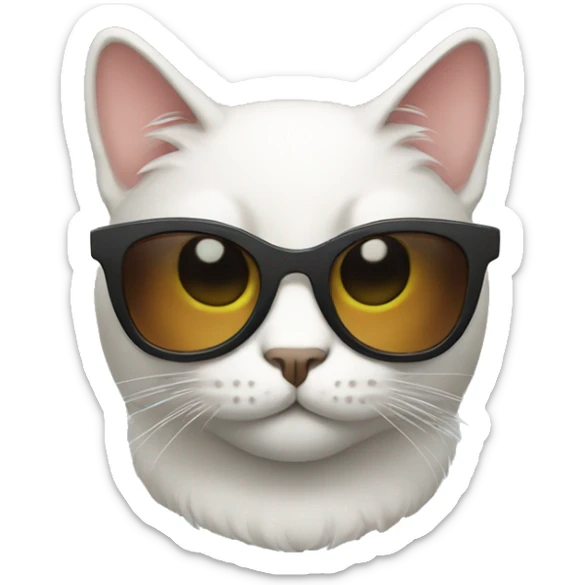 Cat with sunglasses sticker