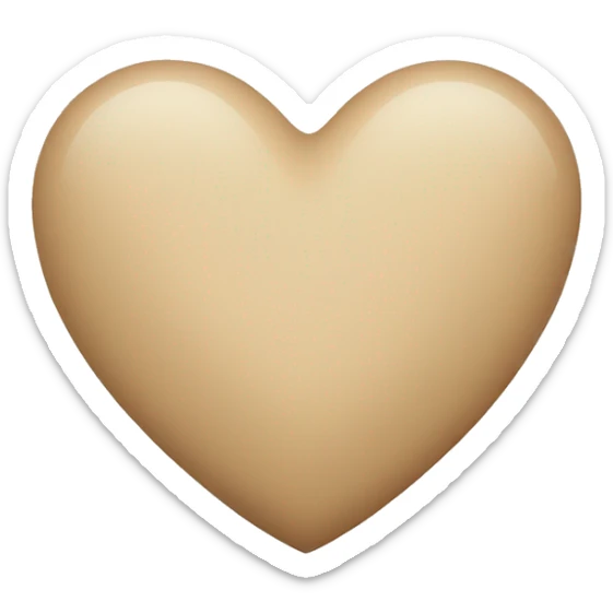 Beige heart  sticker