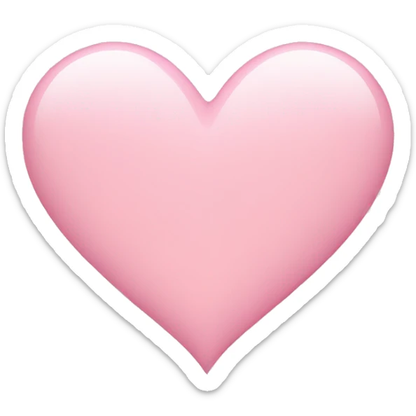 light pink heart sticker