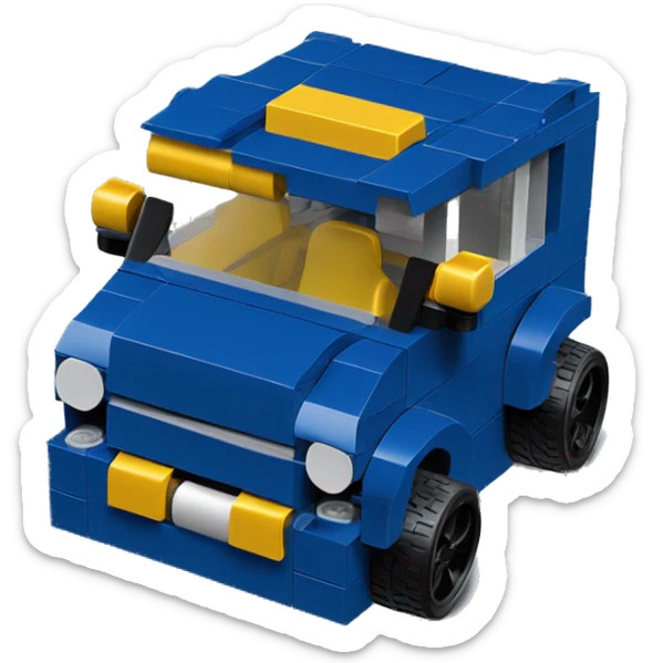 Lego wide-body dark blue Cardstock Papercraft fr-s racecar sticker