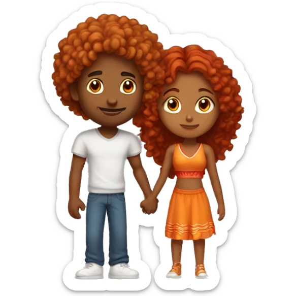 indian girl in love with a guy with curly red hair who plays basketball sticker