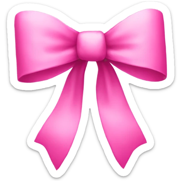 Pink bow sticker