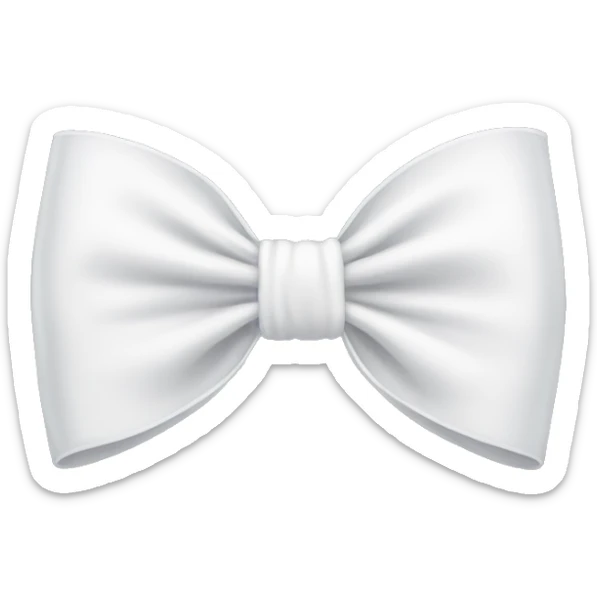 White bow sticker