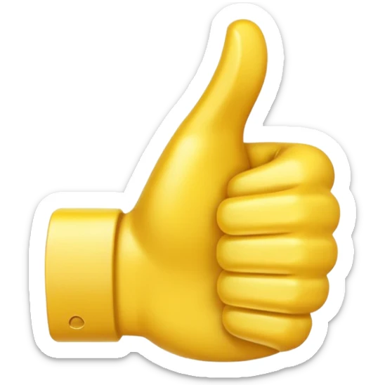 I want a thumbs up emoji with a smaller thumbs up emoji in the bottom right corner sticker
