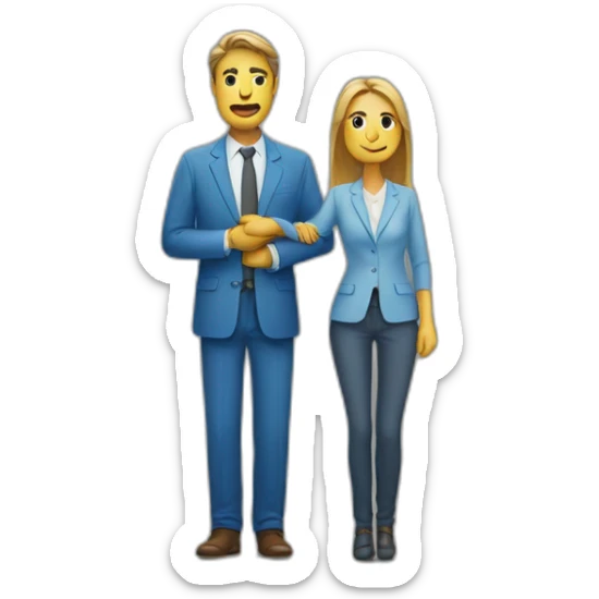 un homme et une femme qui s'embrasse sticker