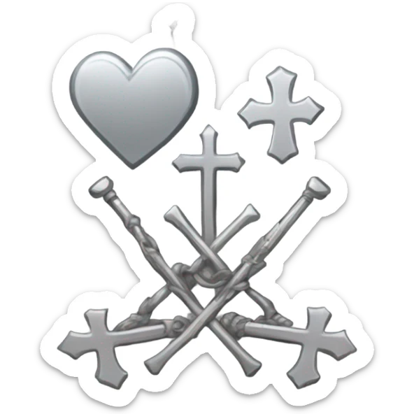 a black tombstone with the inscriptions in silver RIP and a silver heart in the center sticker