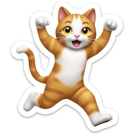 dancing cat  sticker