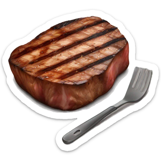Grill steak sticker