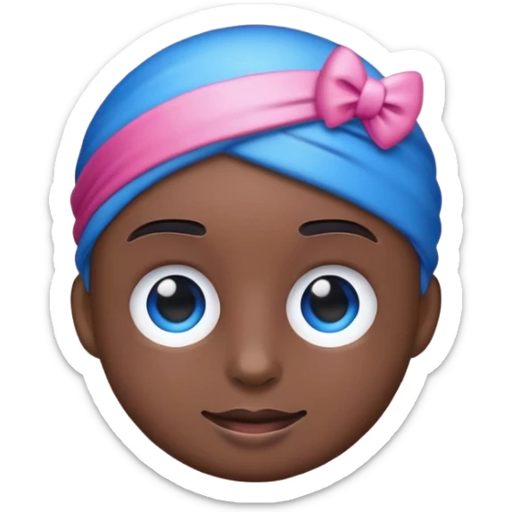 Mogging blue and pink emoji,blue emoji wearing metallic frame and pink emoji wearing black frame  sticker