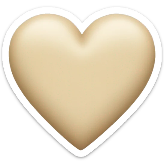 Beige heart  sticker
