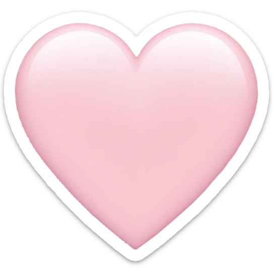light pink heart sticker