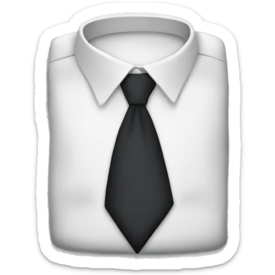 suit and tie in the style of the "shirt and tie" emoji sticker