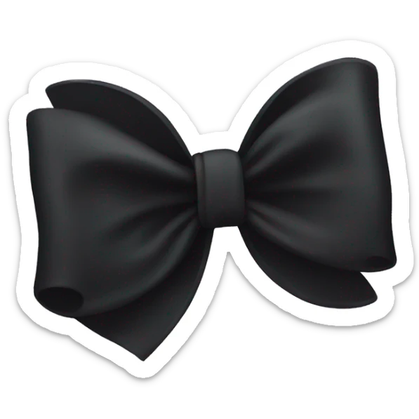 Black bow sticker