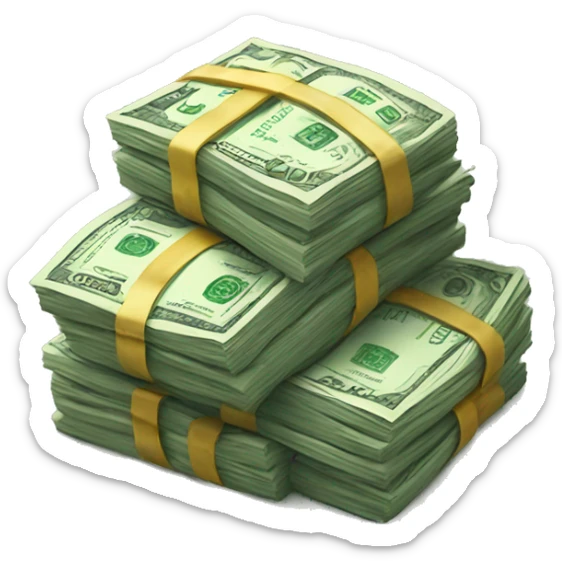 Stack of money  sticker