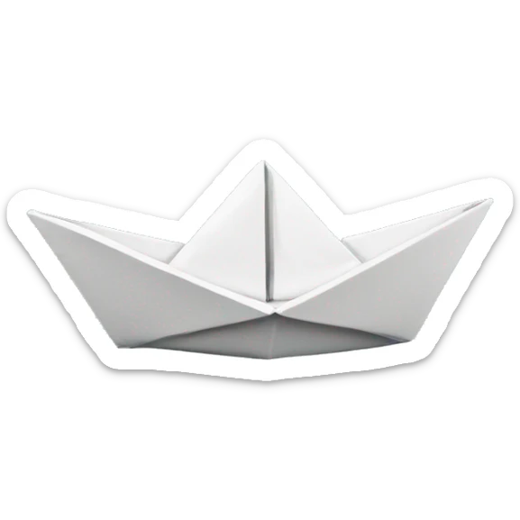 origami boat sticker