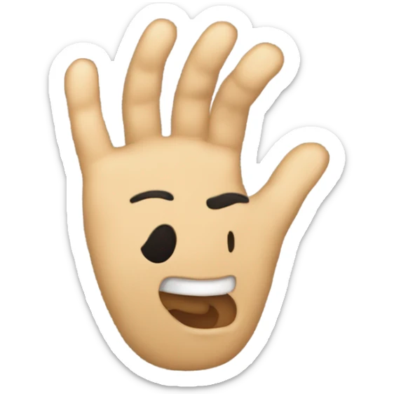 Emoji sanado la lengua con las manos a los lados haciendo una morisqueta de burla sticker