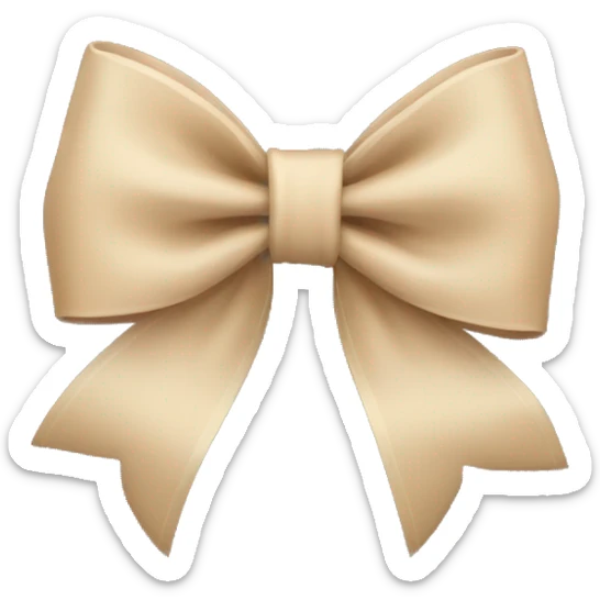 Beige bow  sticker