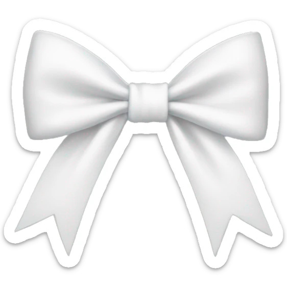 white bow sticker