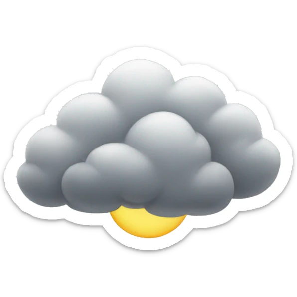 Cloudy sticker
