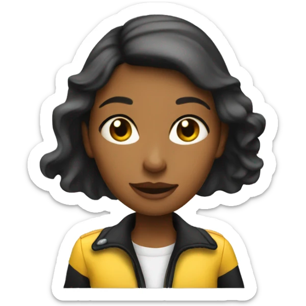 Girl riding a taxi in new york sticker