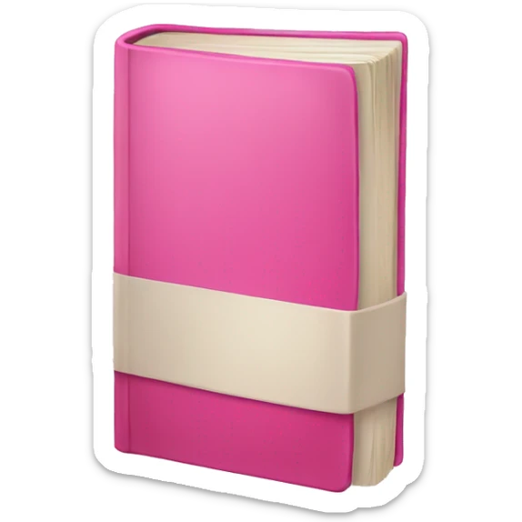 Pink book sticker