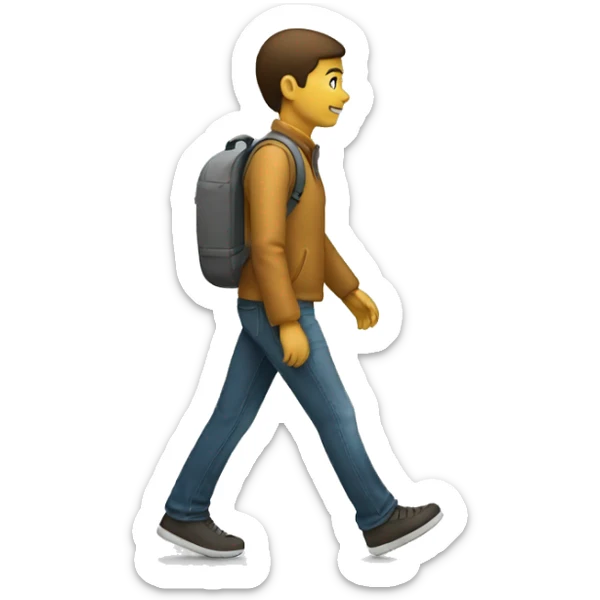 person walkign sticker