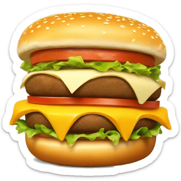  ultra super duper cheese burger (100000000 cheese of on a cheese  burger) sticker
