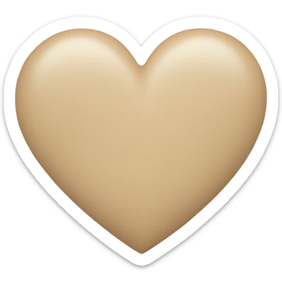 Beige heart  sticker