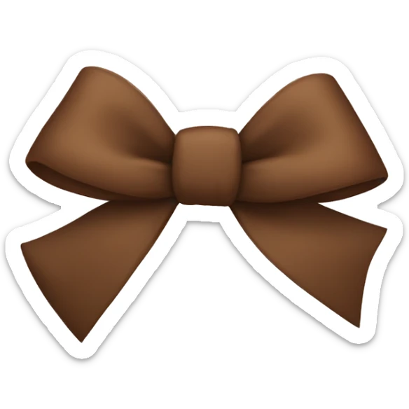 brown bow sticker