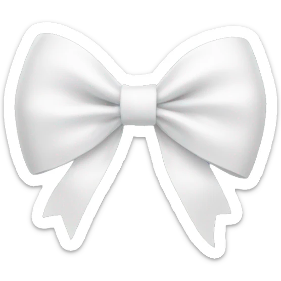 White bow sticker
