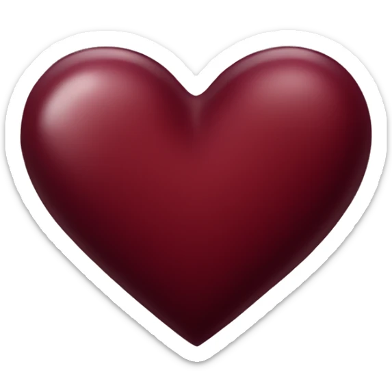 dark red heart sticker