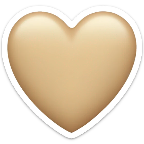 Beige heart sticker