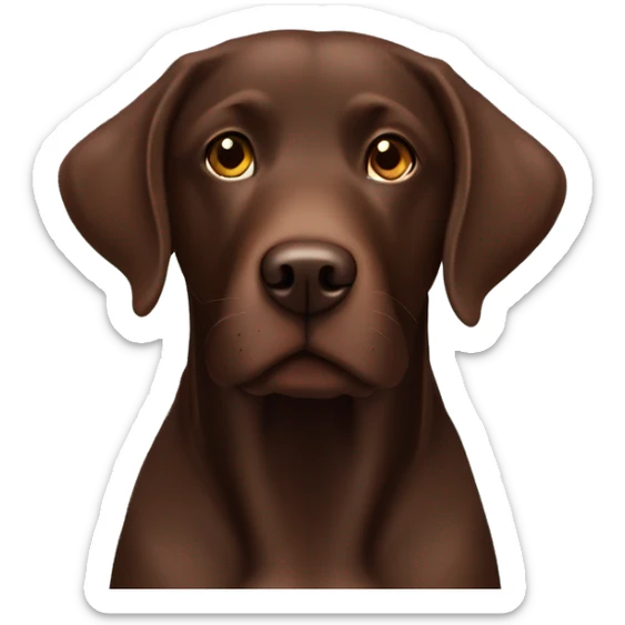 chocolate lab sticker