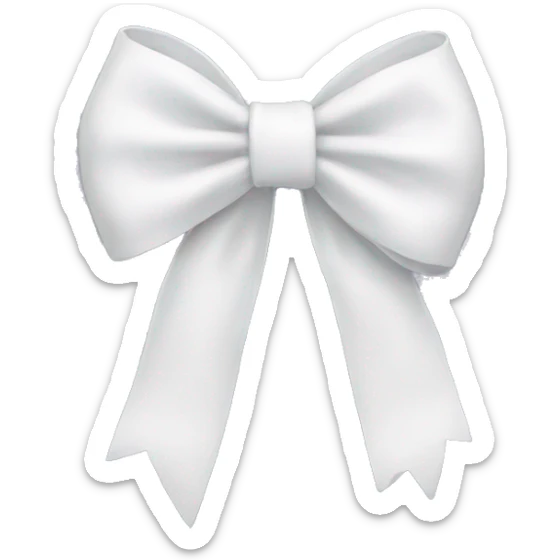 white bow sticker