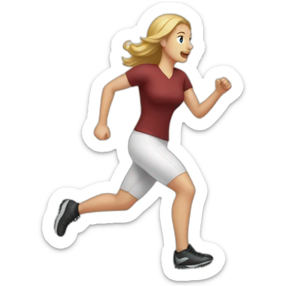A White Woman Runs to the door american football sticker
