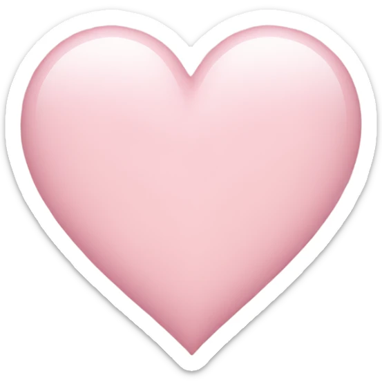 Light pink heart sticker