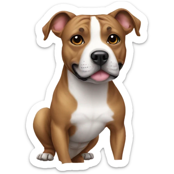 Dog Staffordshire Bull Terrier, french provincial leg sticker