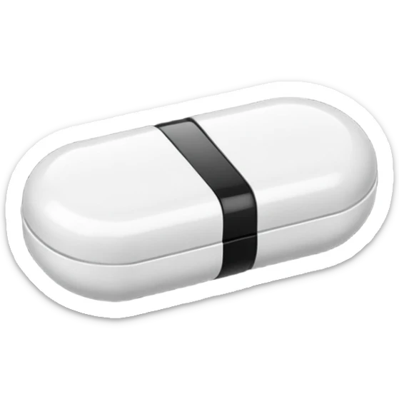 black and white pill sticker