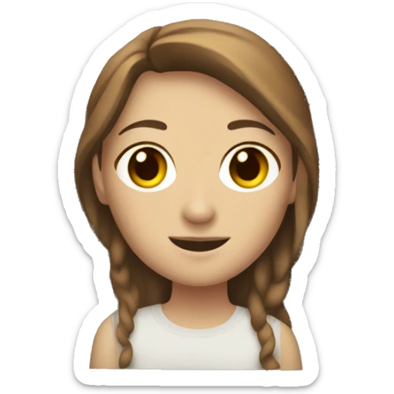 Outside of a white Subaru XV with a brown haired white girl inside the window sticker