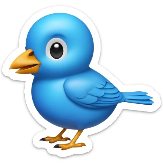 
3D emoji of a small bird, in Apple Memoji style. Soft studio lighting, glossy finish, black background, minimalistic and centered composition.
 sticker